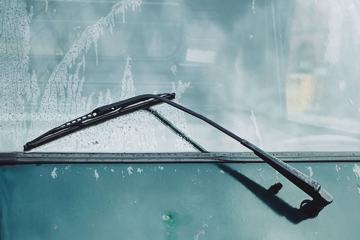 worn wiper blades leaving streaks on windshield