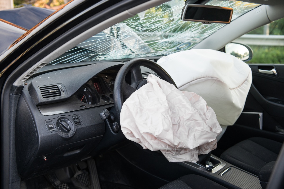 airbag deployed in car