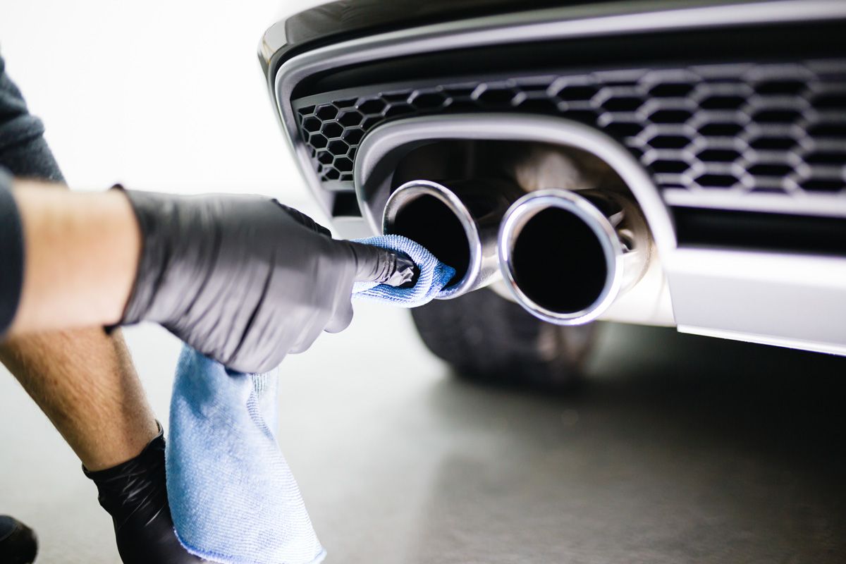 clean and servicing exhaust system